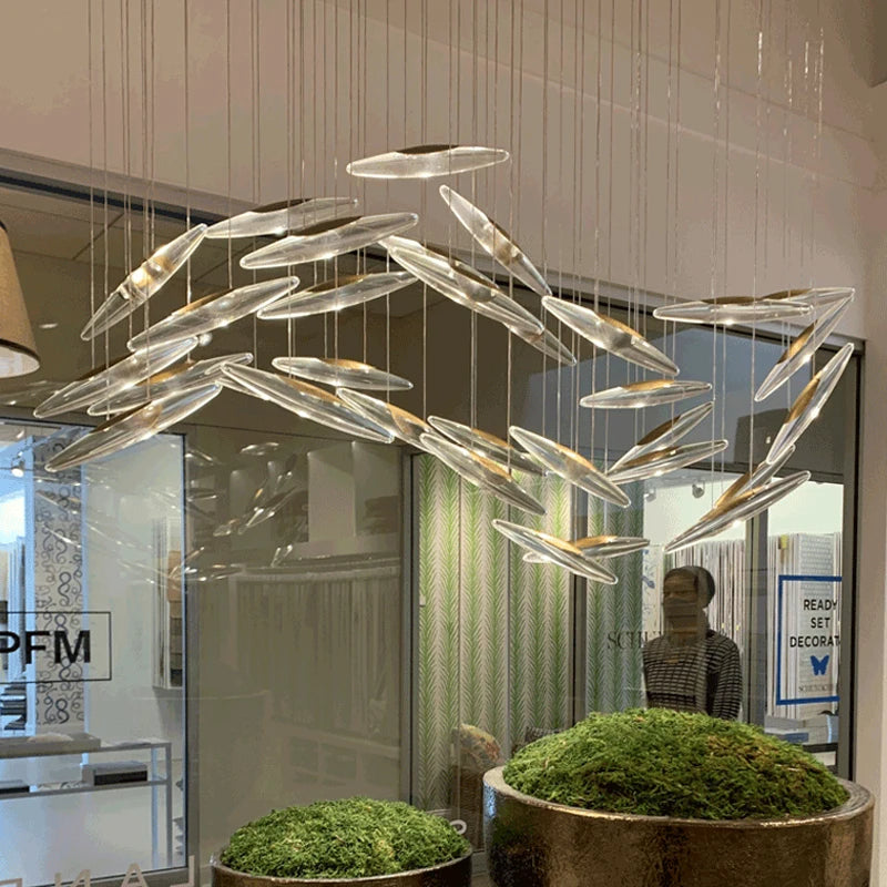 lustre en cristal de luxe pour hôtel et villa moderne