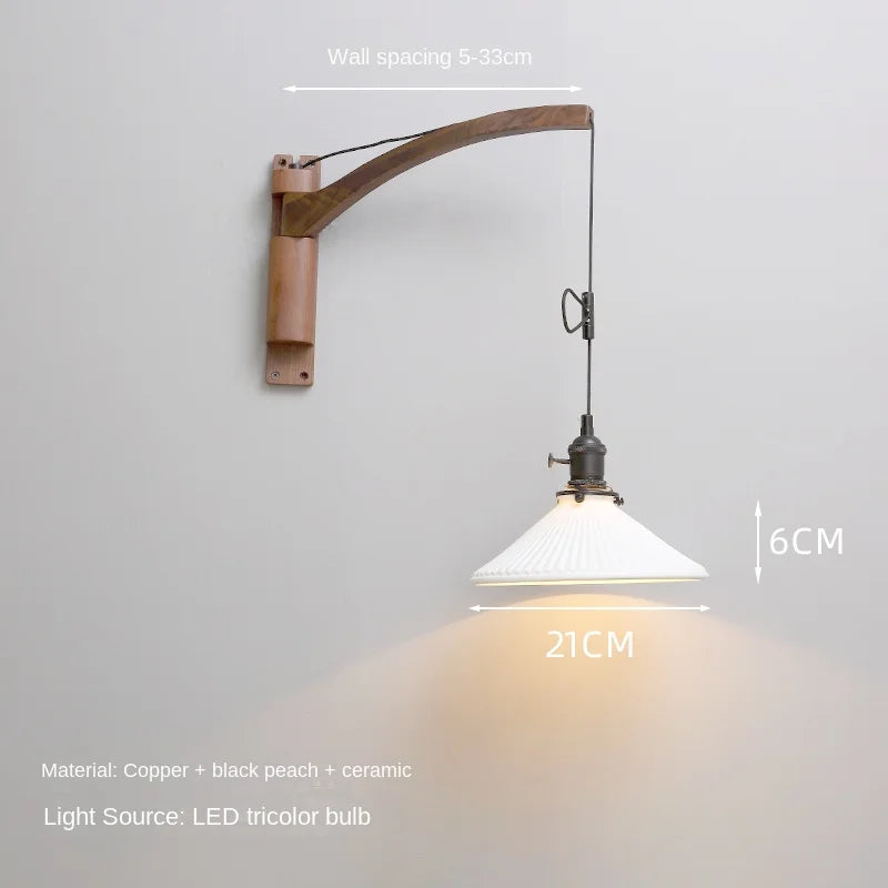 applique murale en bois massif style pêche pour intérieur