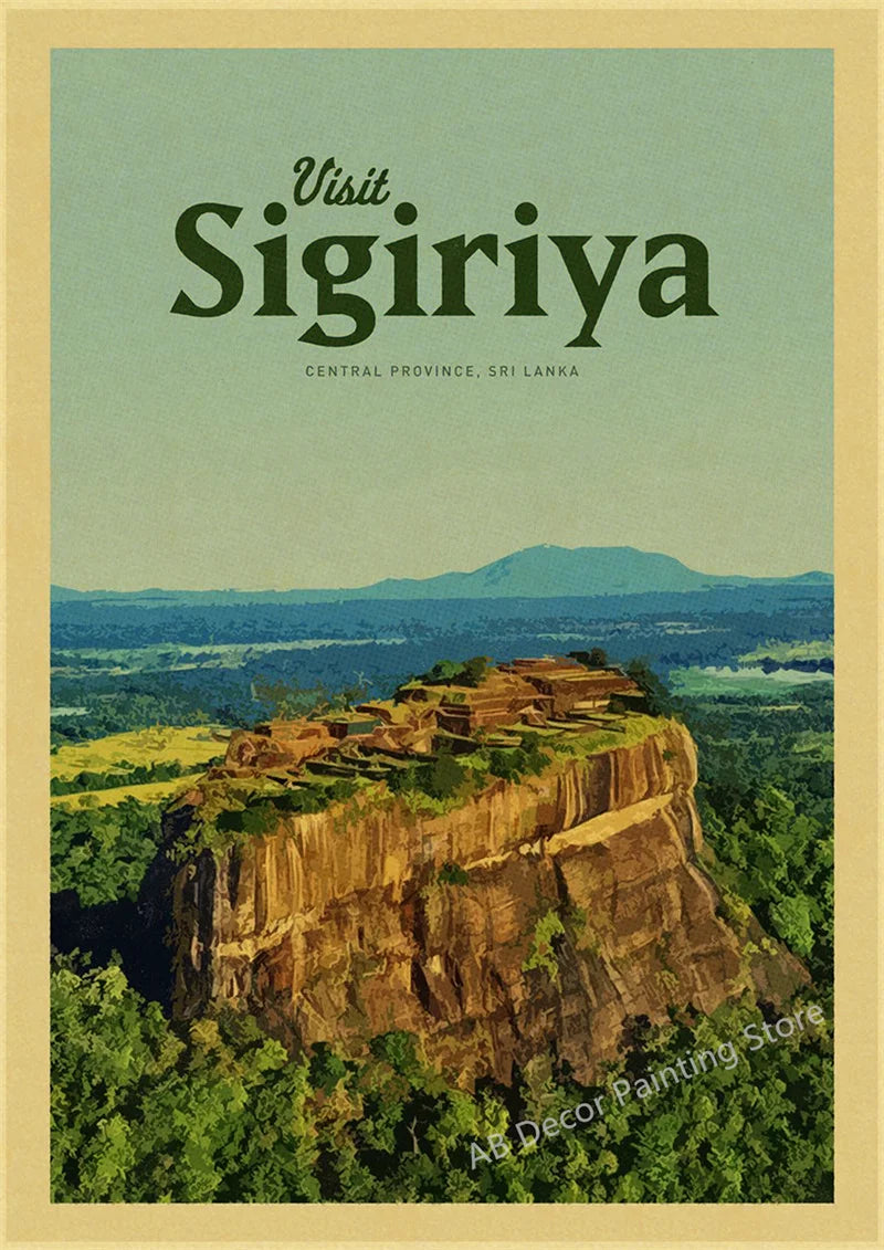 affiche vintage de voyage pour passionnés de tourisme