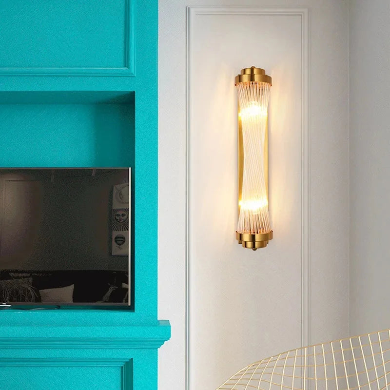 applique murale réglable en or avec lampe en cristal de luxe led