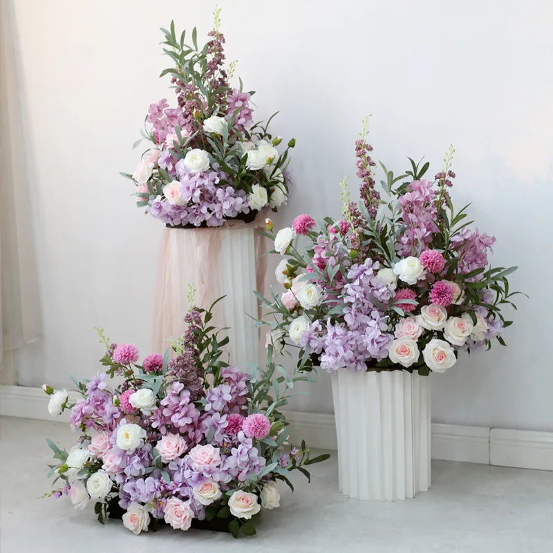 boules de fleurs artificielles en soie pour décoration de mariage et photo
