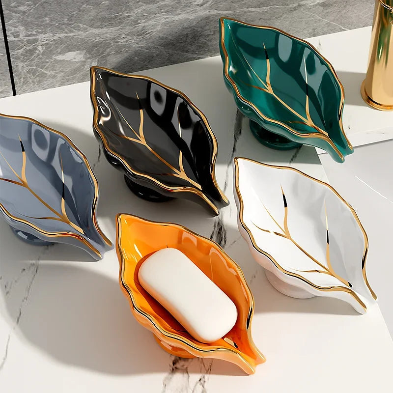 boîte à savon en céramique de luxe pour salle de bain