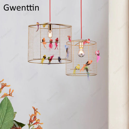 suspension créative en forme de cage à oiseaux style nordique décoratif