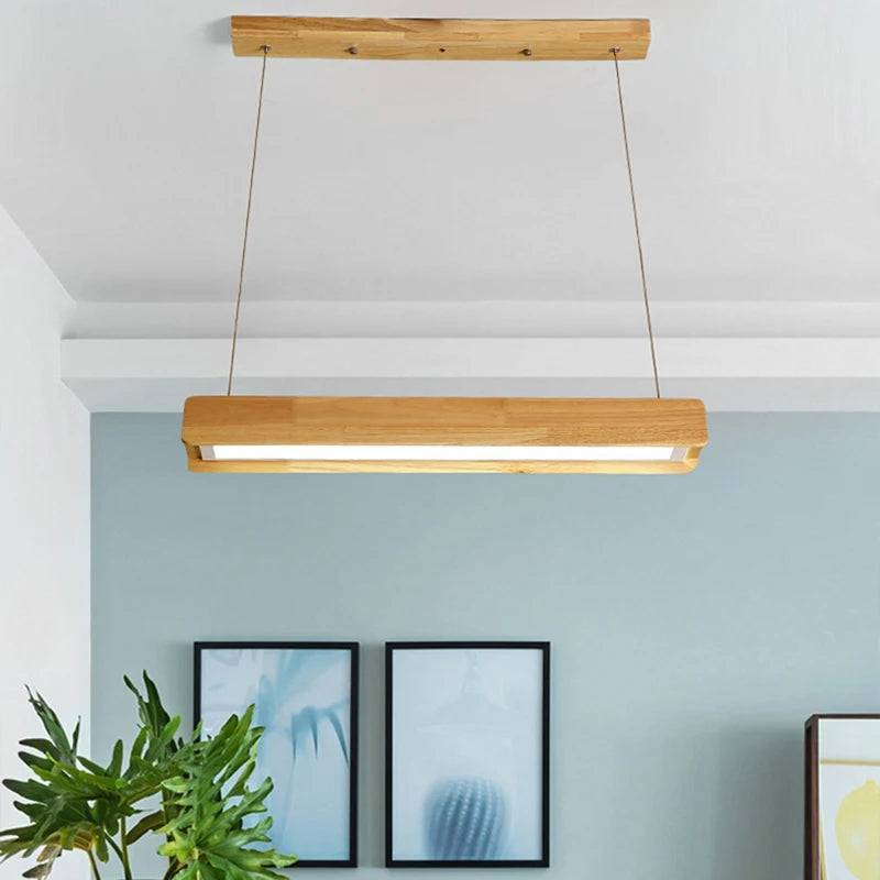 Lustre de bureau en rondins