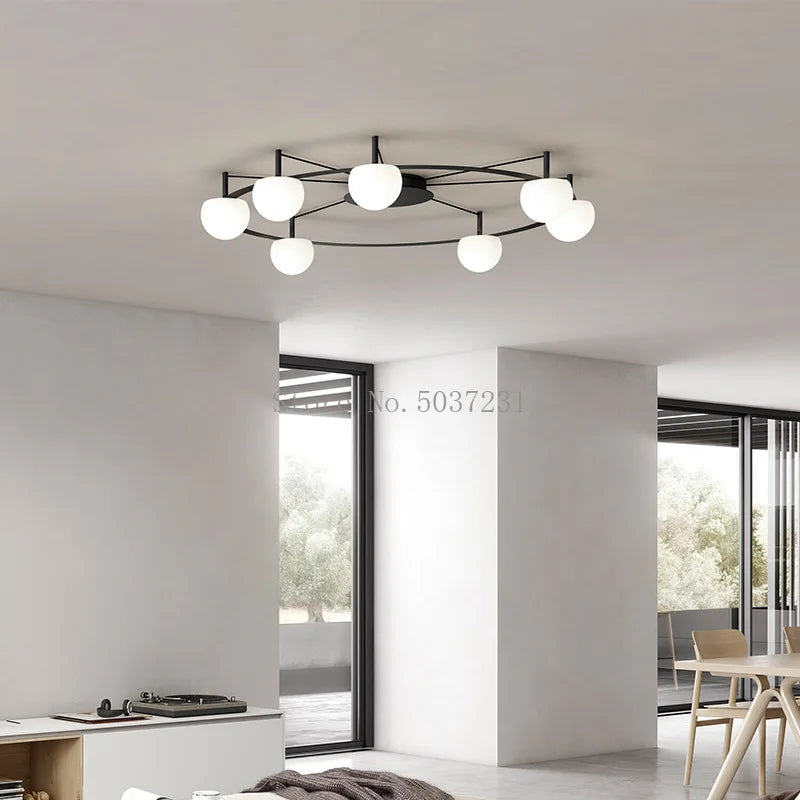 Plafonnier Led suspendu au design nordique moderne et minimaliste