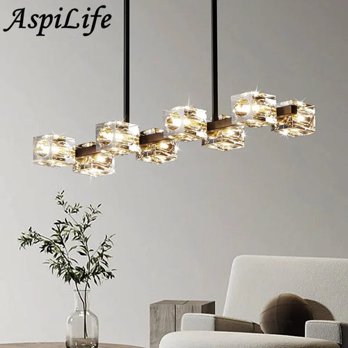 lustre cristal led décoration minimaliste maison salon chambre