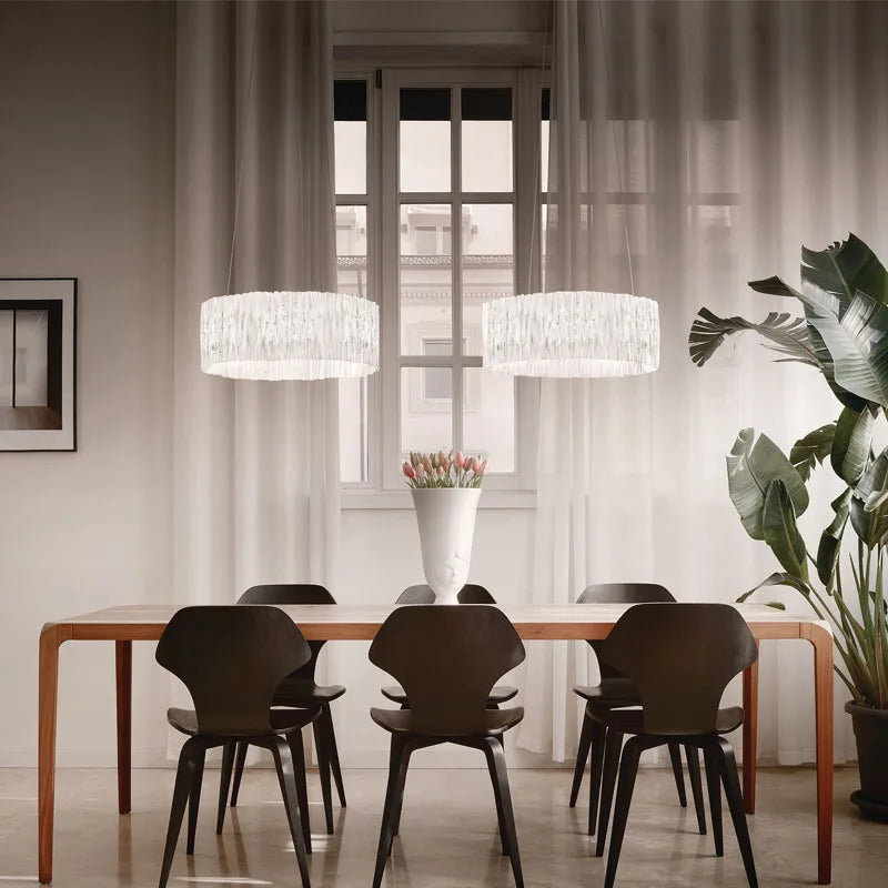 lustre acrylique pétale design italien nordique moderne éclairage art
