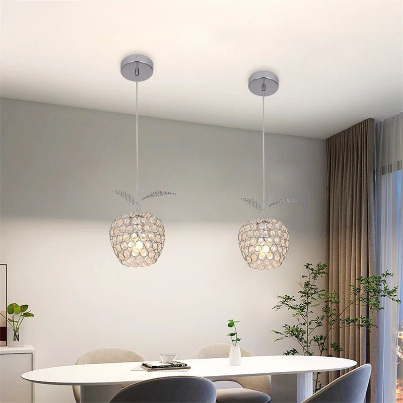 lustre moderne en cristal luminaire suspendu pour décoration intérieure