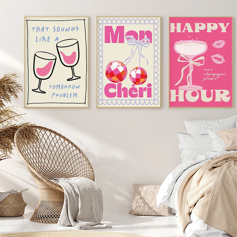 affiche citation disco mon chéri pour décoration cuisine et café