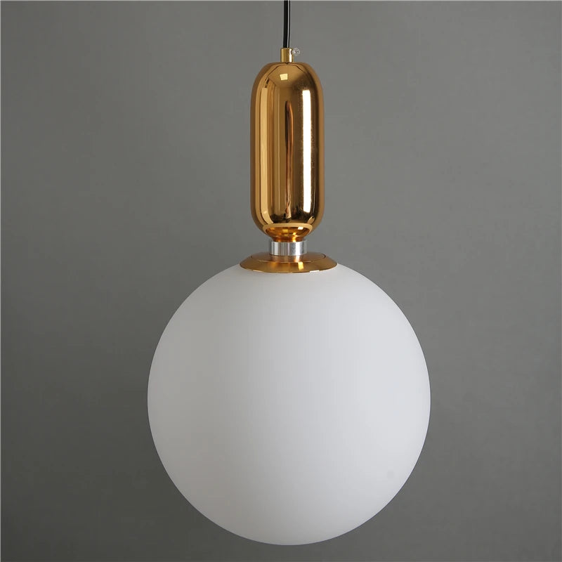 boule de verre moderne suspension lumières led éclairage intérieur décoratif