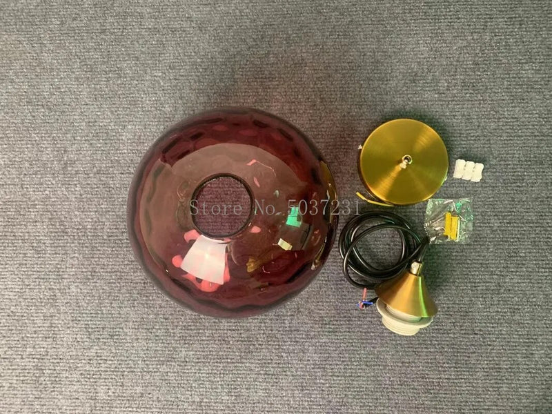 lustre verre coloré nordique moderne grain eau