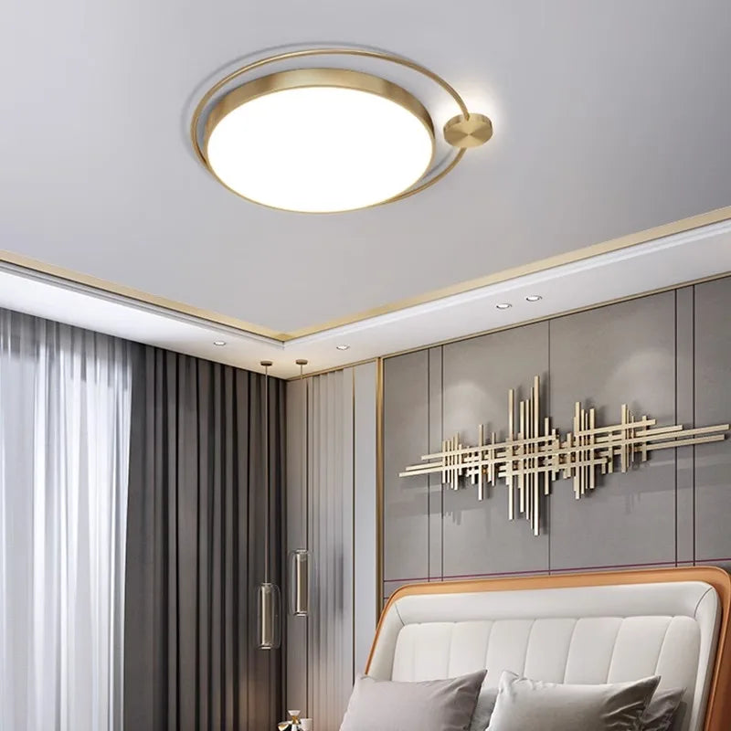 lustre de mode en laiton avec led