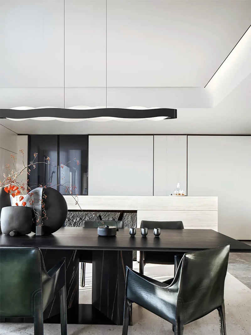 lustre nordique acrylique minimaliste bande led dimmable