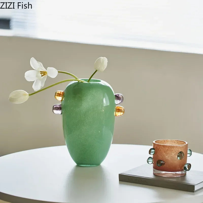 vase en verre créatif pour décoration et arrangement floral