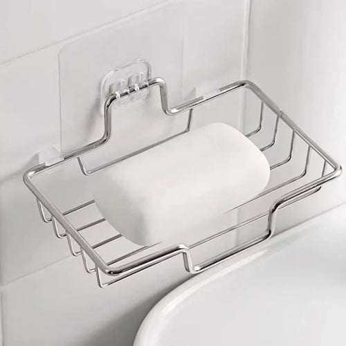 égouttoir à savon en acier inoxydable auto-adhésif pour rangement
