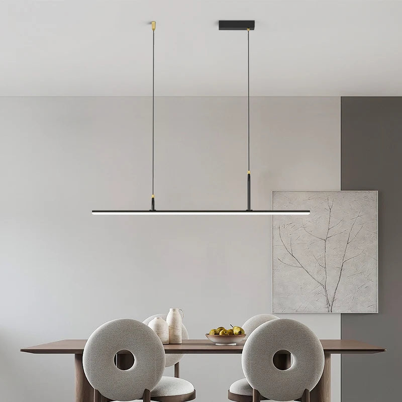 lampes suspendues modernes longue bande éclairage intérieur décoration maison