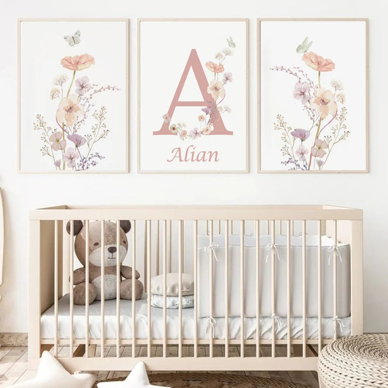 affiche photo personnalisée fleur sauvage décoration murale enfant