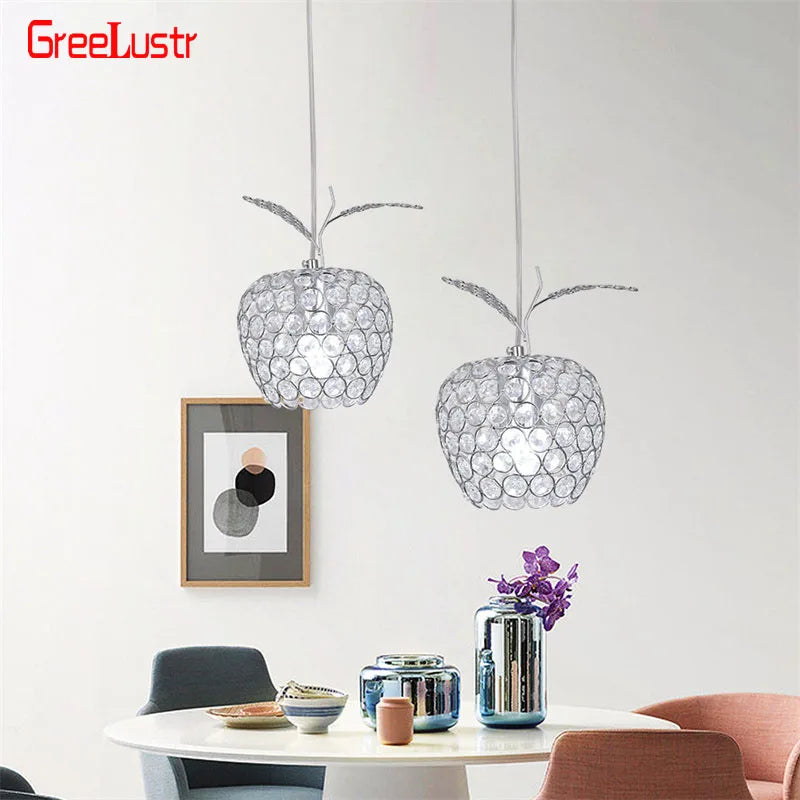 lustre moderne en cristal luminaire suspendu pour décoration intérieure