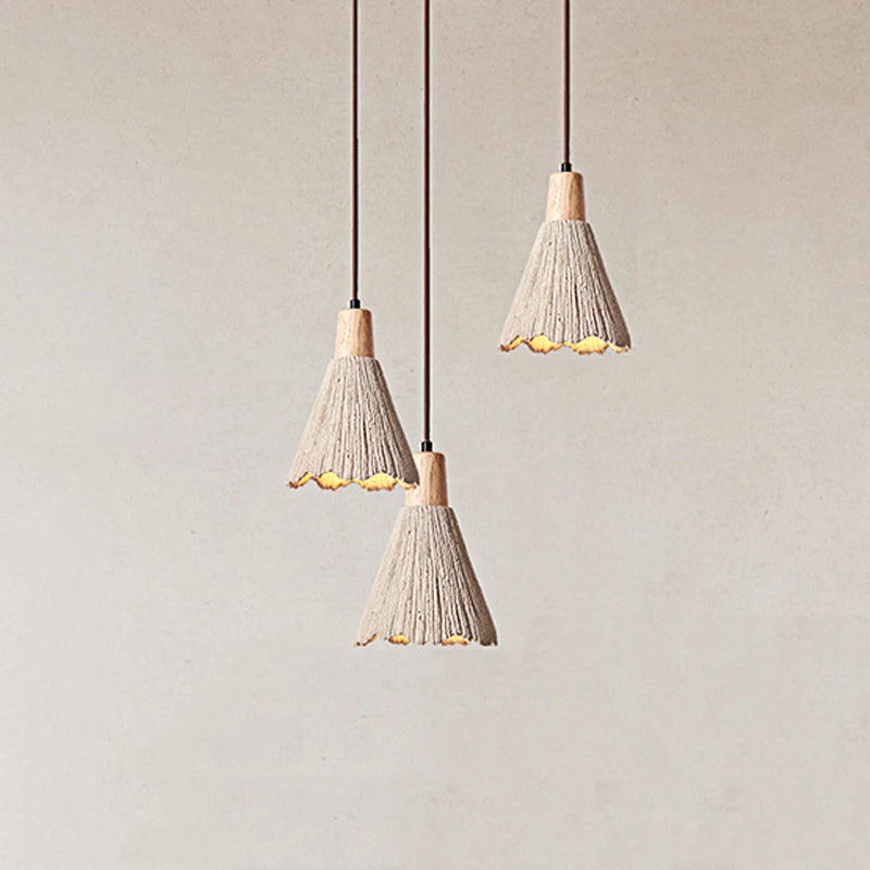 suspension Japonais Wabi Sabi créatif chez l'habitant Studio lumières nordique minimaliste Restaurant chambre Micro ciment Led