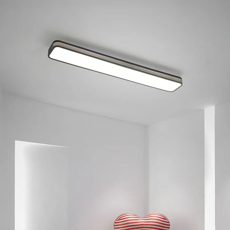 lustre led moderne éclairage intérieur longue bande décor maison