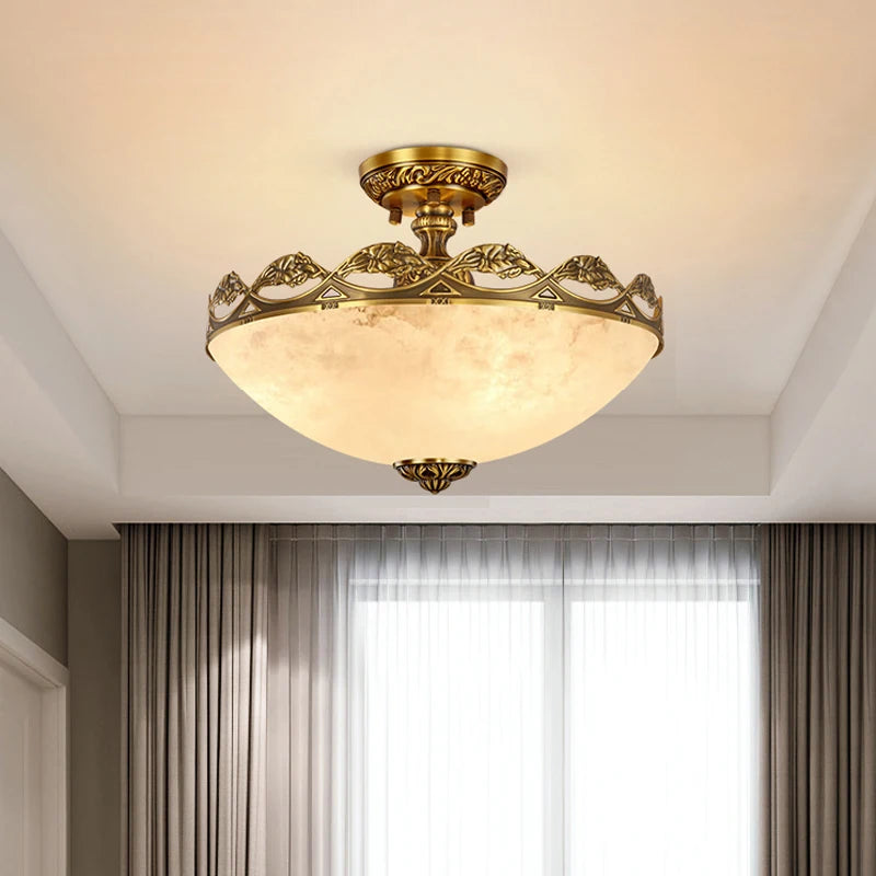 lampe de poche en marbre européen avec support en laiton