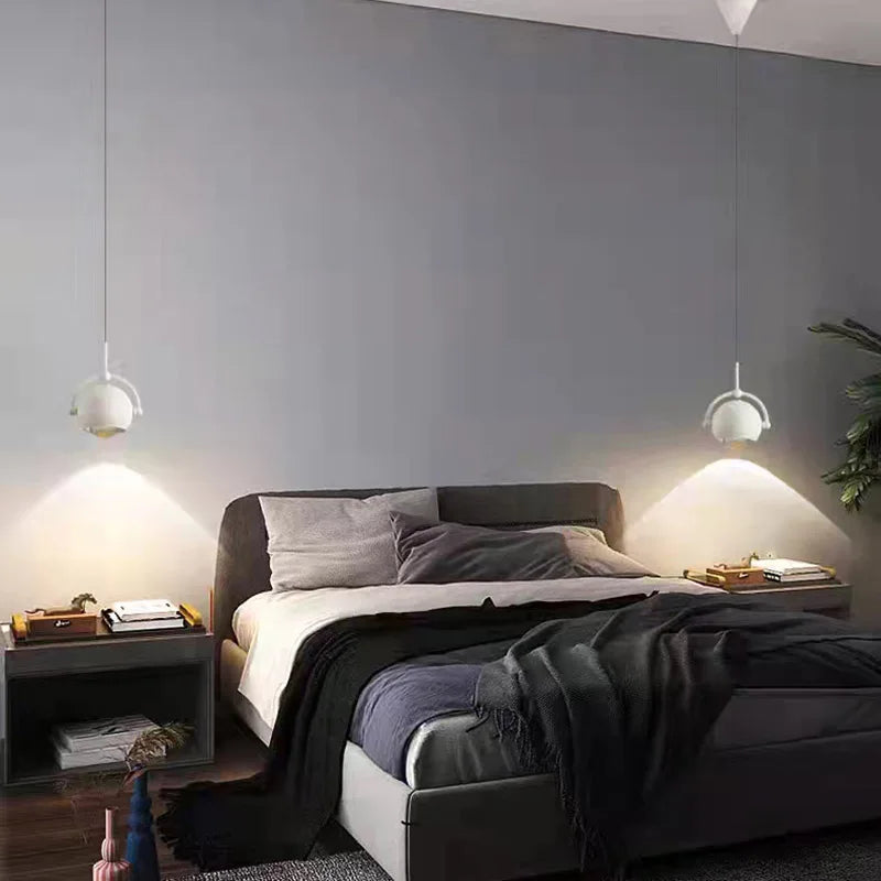 suspension led rotative avec fil métallique réglable