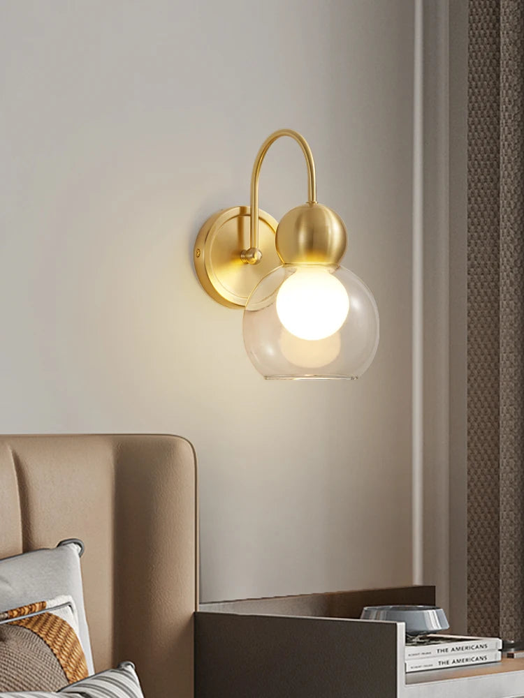 applique murale en cuivre style postmoderne pour intérieur minimaliste