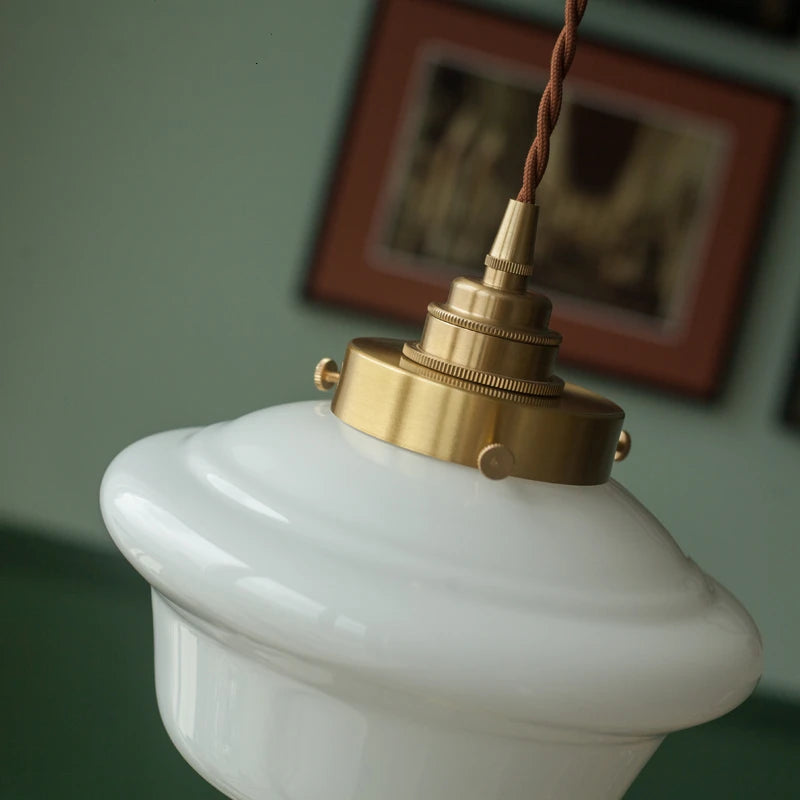 iwhd suspension led en verre et cuivre style nordique moderne
