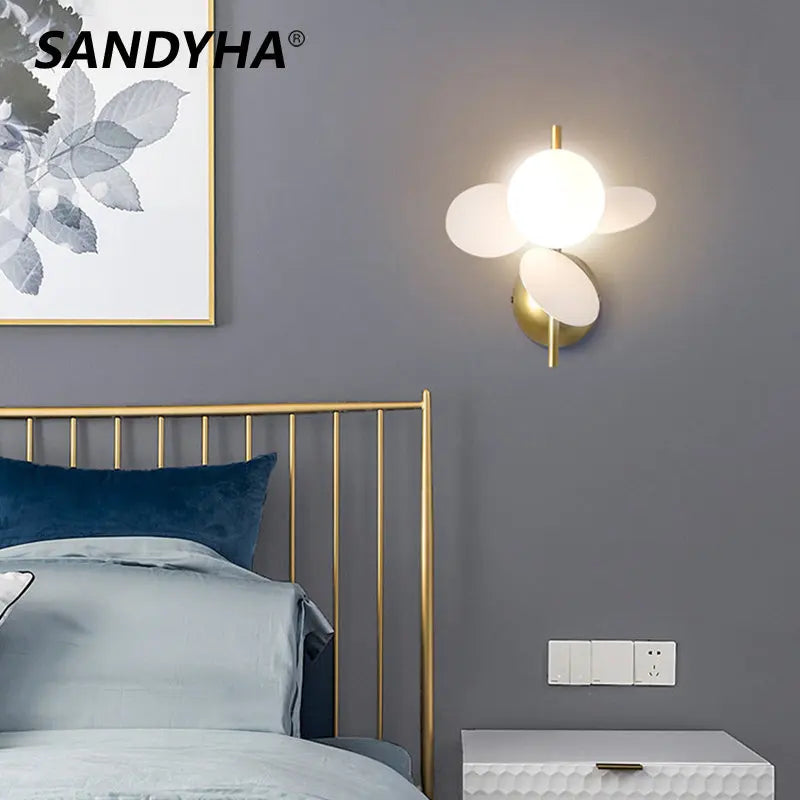 applique murale nordique macaron en fer décorative led pour enfant