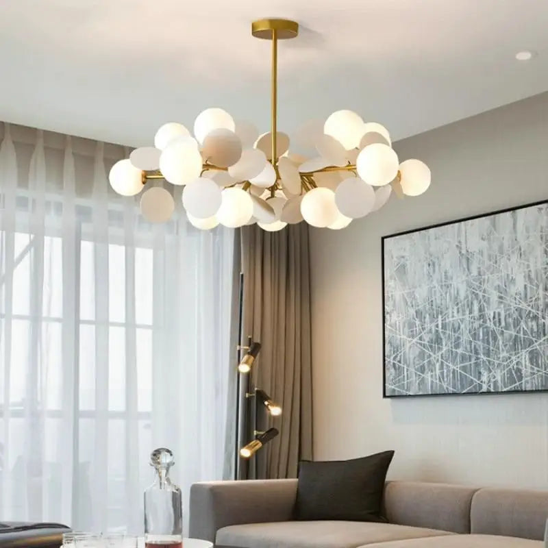 lustre design moderne en verre led style nordique pour intérieur