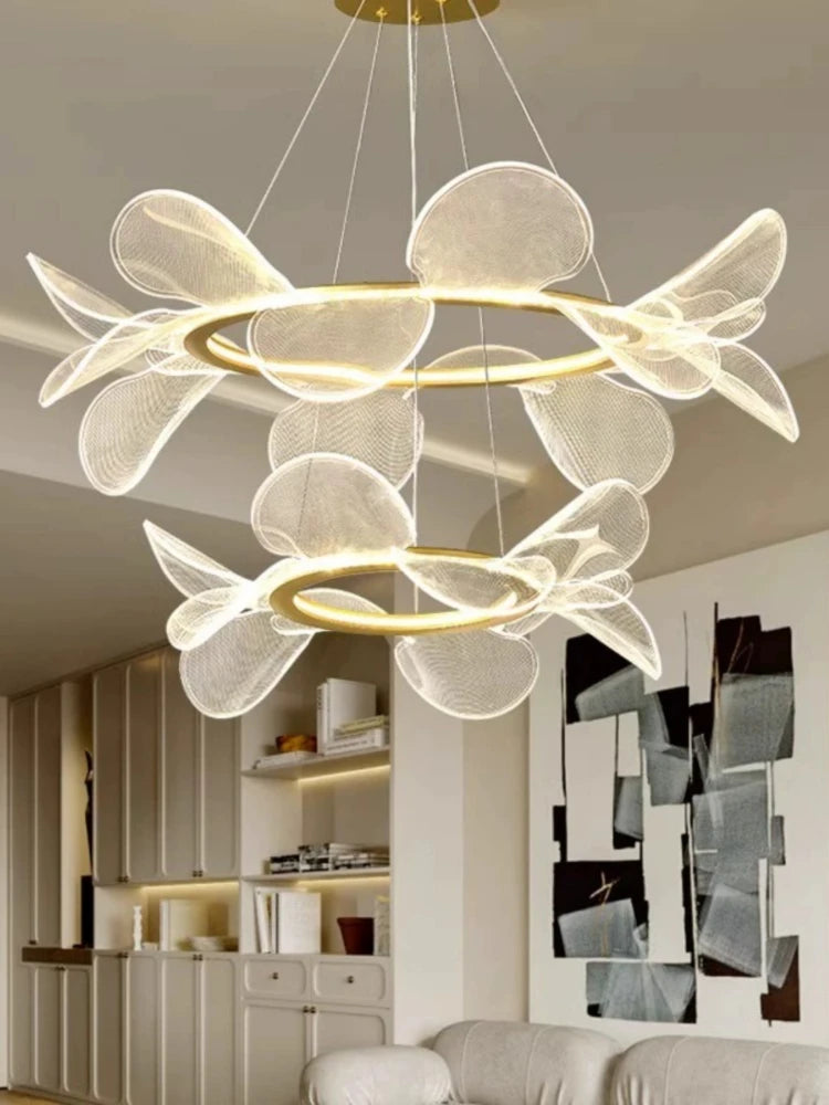 lustre en acrylique minimaliste design créatif à pétales