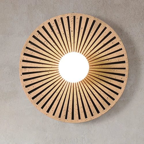 applique murale vintage minimaliste en résine avec abat-jour en verre led