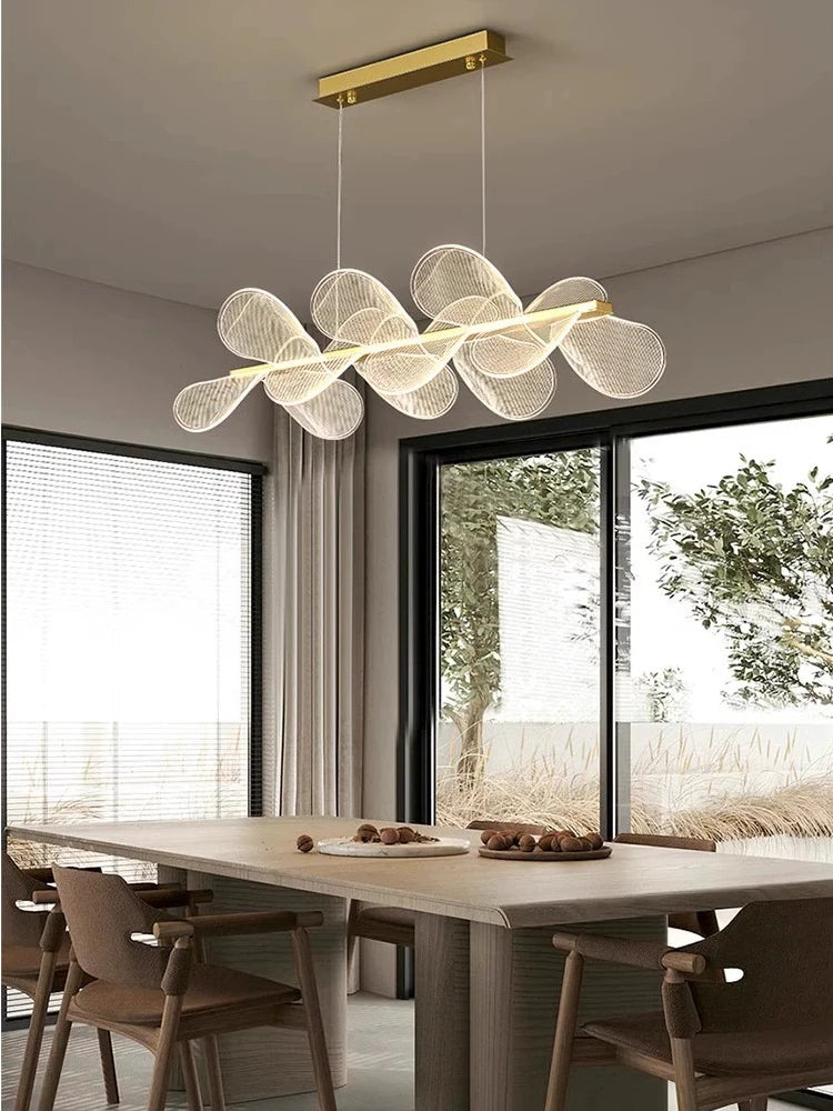 lustre en acrylique minimaliste design créatif à pétales