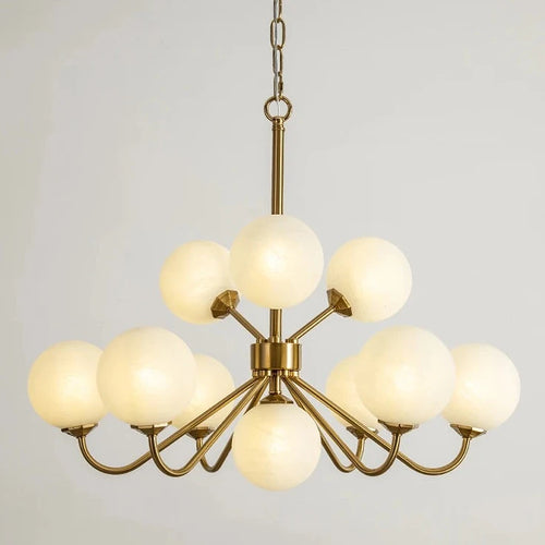 lustre moderne branche lune boule en verre pour restaurant