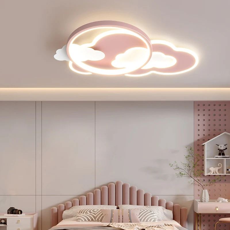 lustre led nuage moderne pour chambre d'enfant