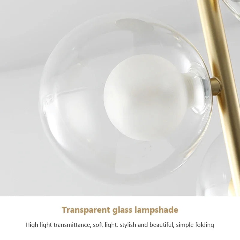 Lustre verre plafonnier maison salle suspension luminaires bar
