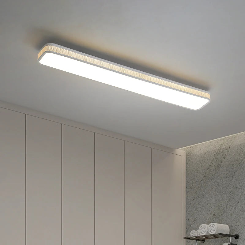 lustre led moderne éclairage intérieur longue bande décor maison