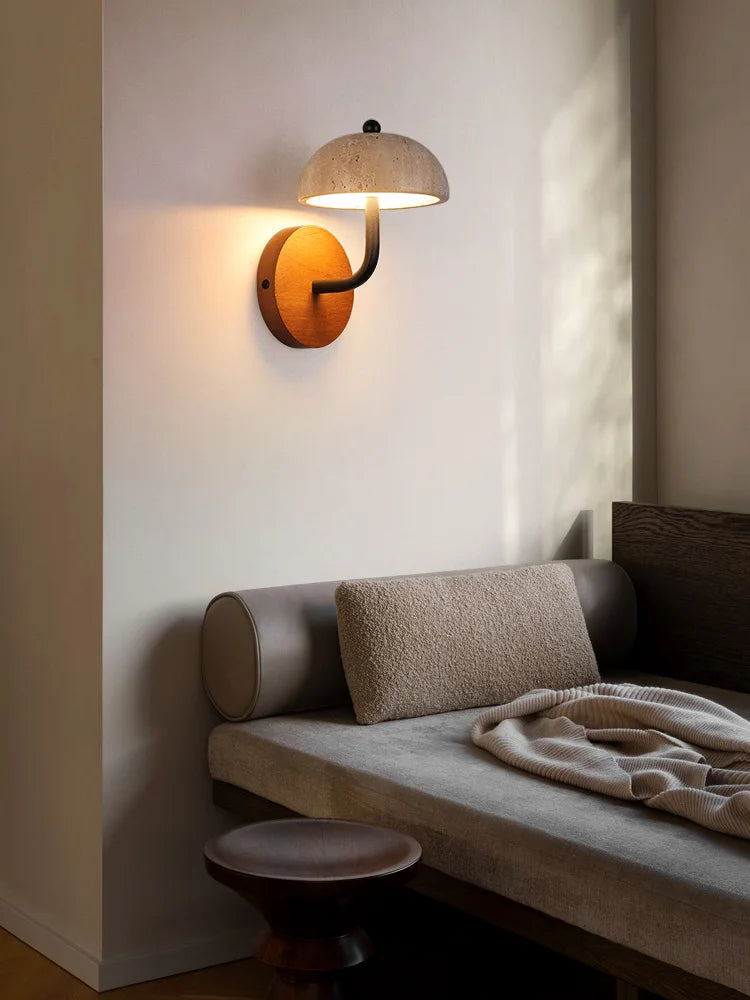 lampe de chevet simple en pierre naturelle pour ambiance chaleureuse