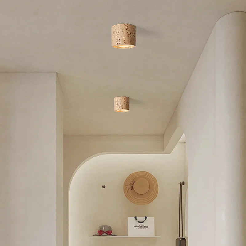 Wabi-sabi Style Downlight Led résine plafonnier salon chambre plafonnier allée couloir entrée rétro luminaire