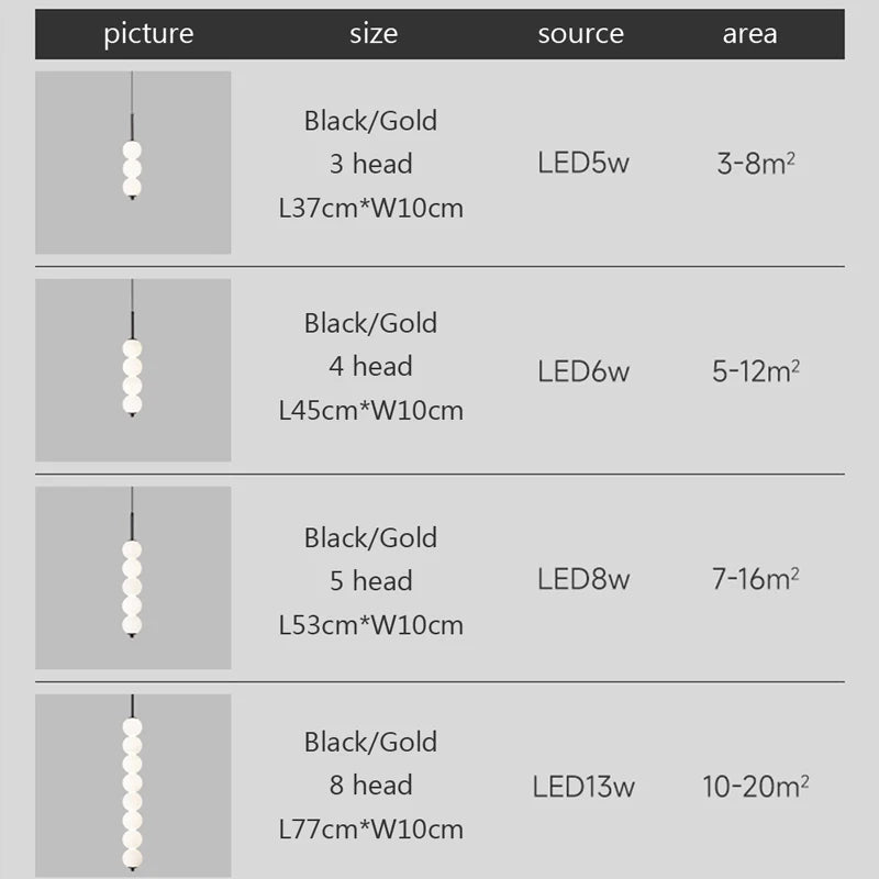Suspension design boules en verre nordique led cuivre vent gourde décoration