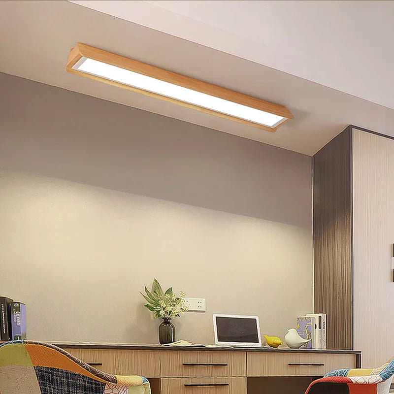 Lustre de bureau en rondins