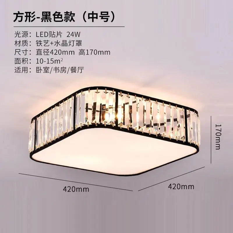 plafonnier moderne en cristal style européen lampes créatives à led