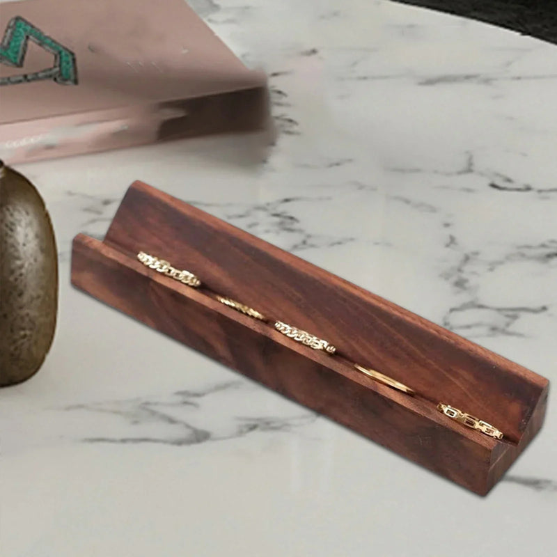 présentoir à bagues en bois vintage pour bijoux