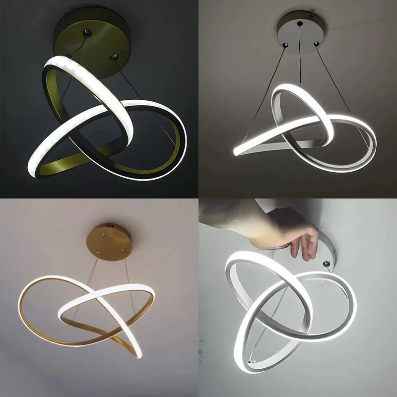 lustre led design créatif simple pour décoration intérieure moderne