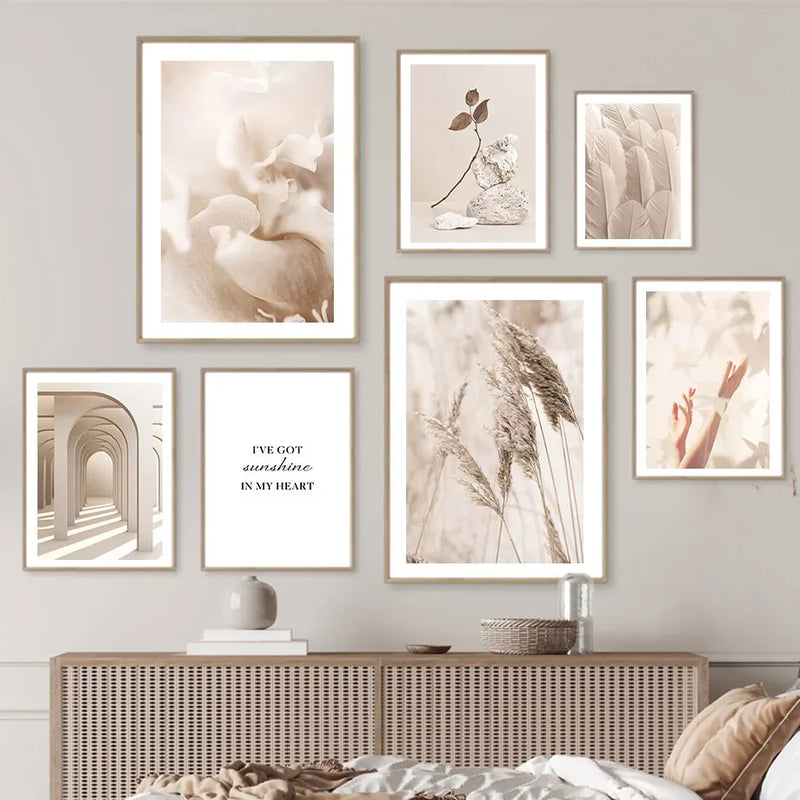 plante orchidée plume art mural pour décoration intérieure