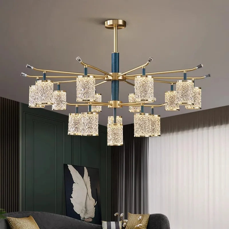 lustre moderne de luxe à led pour éclairage intérieur