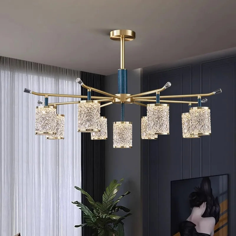 lustre moderne de luxe à led pour éclairage intérieur