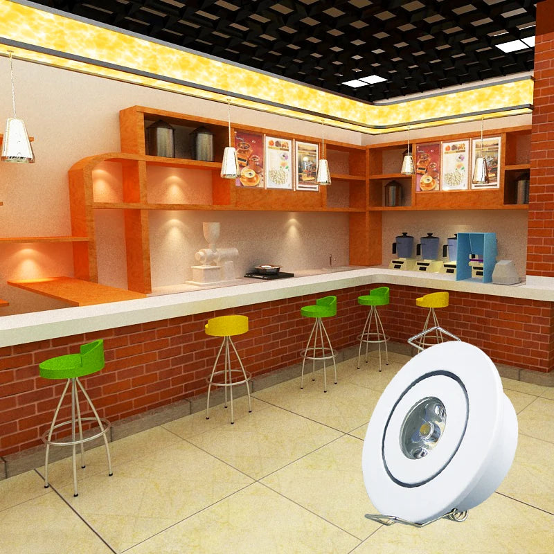 lot de 6 mini spots led dimmables encastrés en aluminium