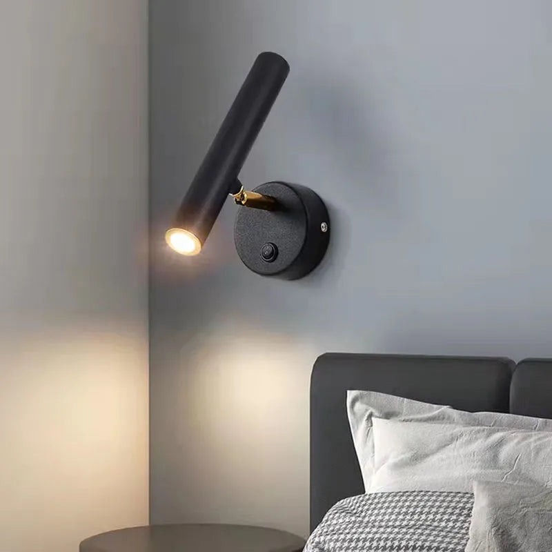 Applique murale led moderne rotative pour lecture et détente