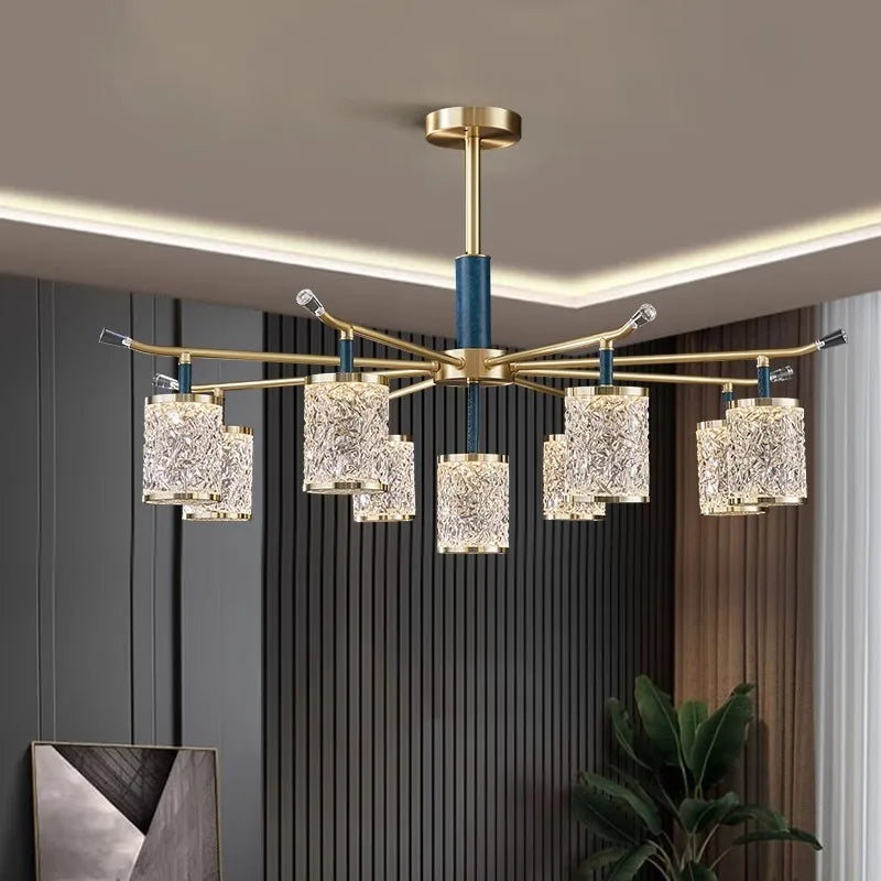 lustre moderne de luxe à led pour éclairage intérieur
